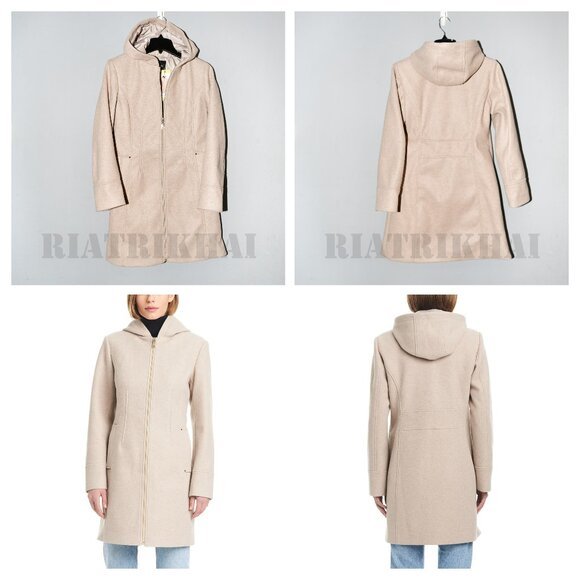 Tan , Ladies' Hooded Full-Zip ,Vince Camuto‎ - Picture 1 of 10